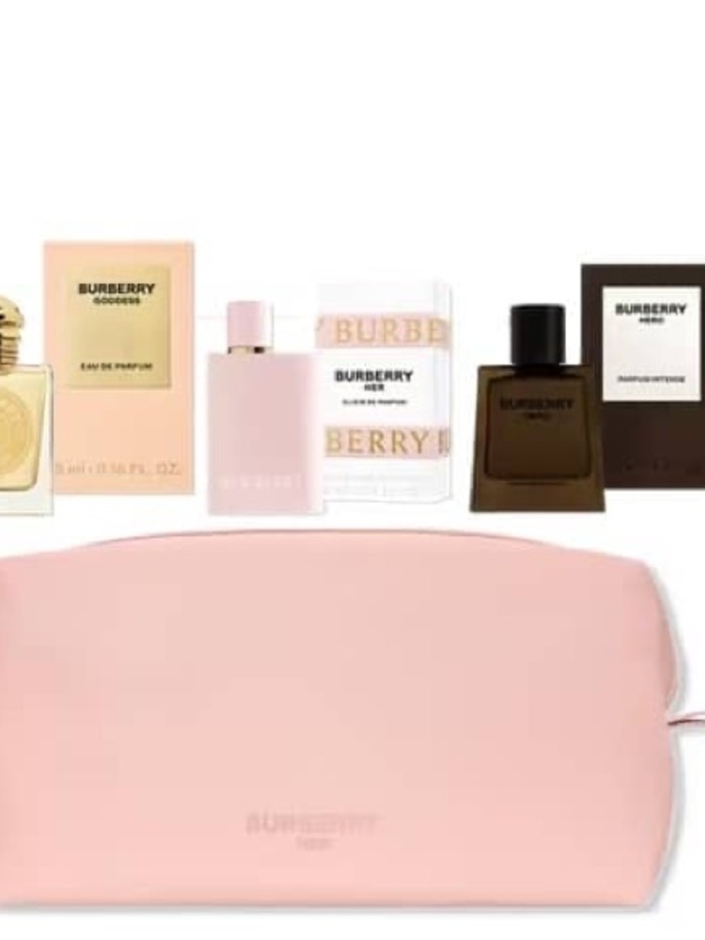 New Burberry Her Pink Cosmetic Travel Pouch with Strap | Burberry Goddess - Picture 2 of 11